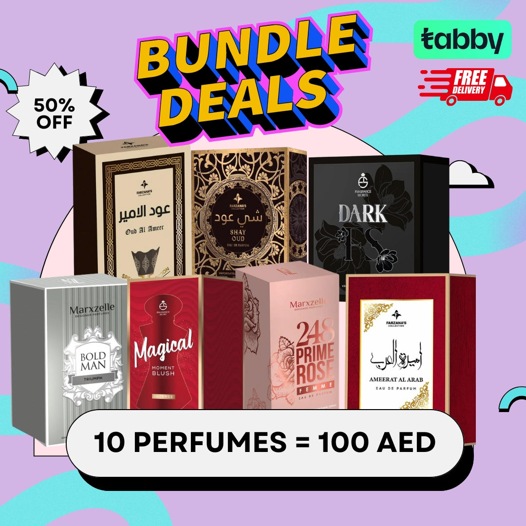 Assorted 10 perfumes Bundle pack for AED 100